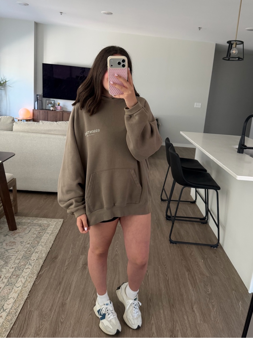 Brown ESSENTIALS Fear of God Hoodie
